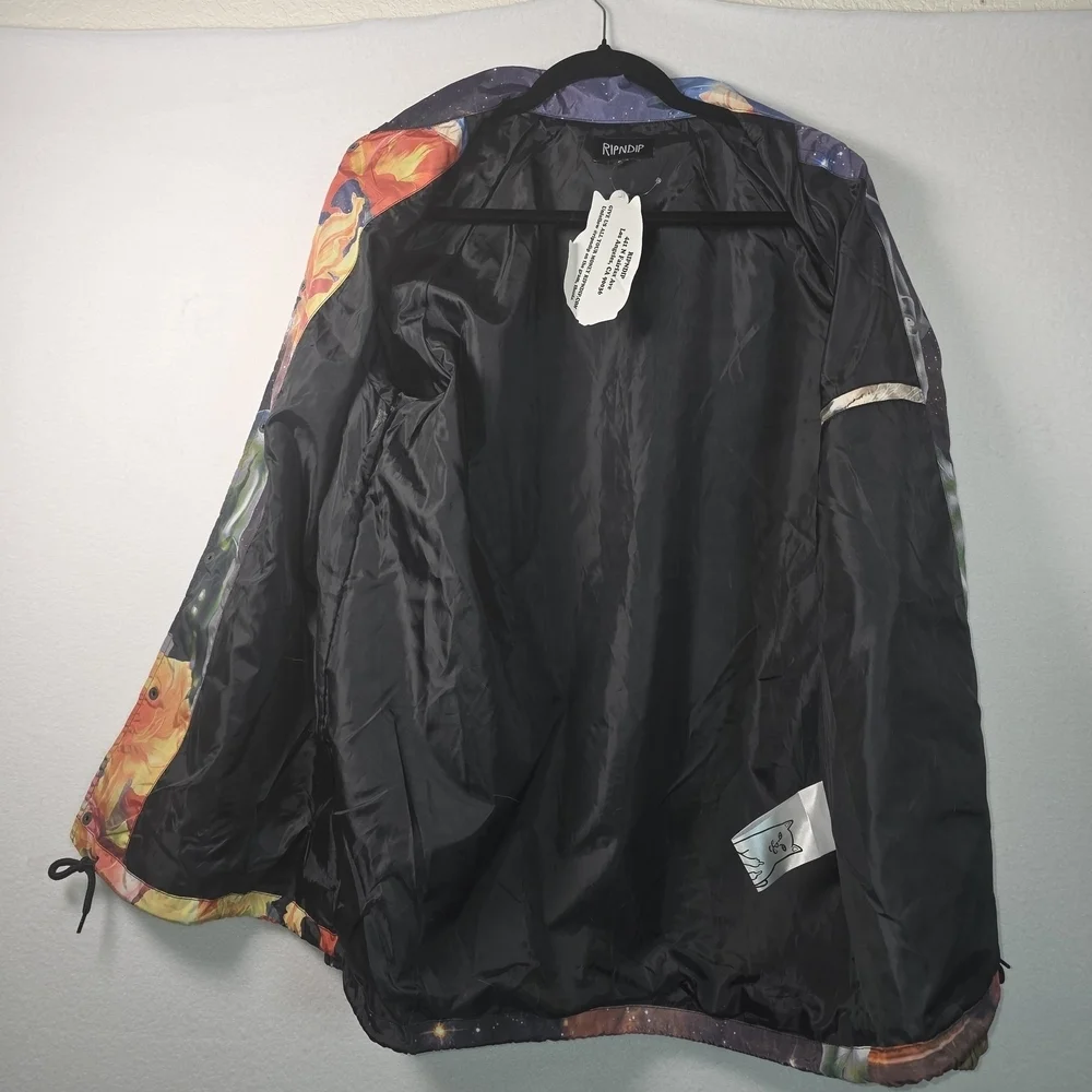 Nwt Ripndip Galactica Coaches Jacket Black Sz L